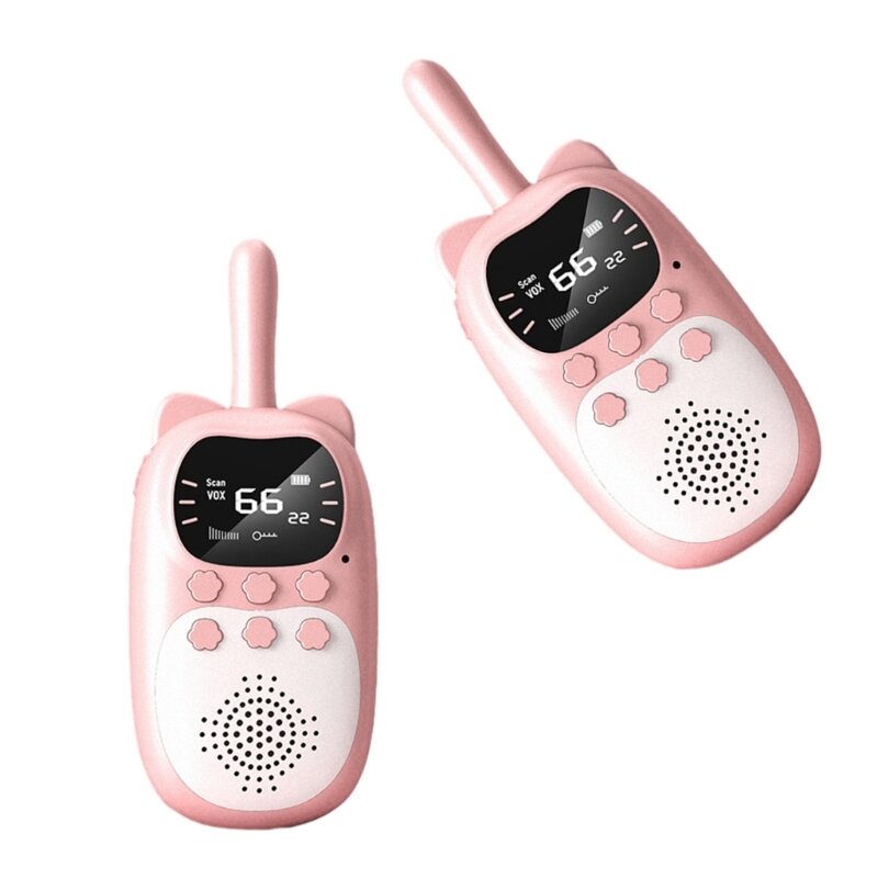 Brinquedo walkie talkie elétrico para crianças, presente para crianças, brinquedo intercomunicação desenho animado, 2