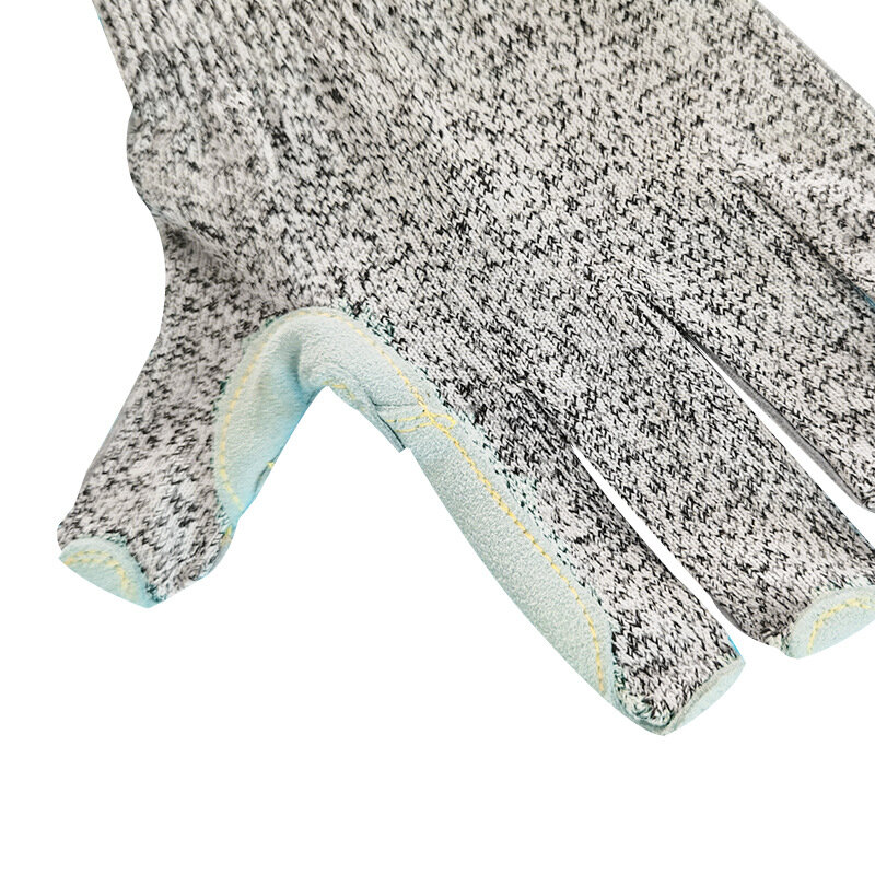 Tasche Finger Anti-Dorn-Handschuhe Nähen Rindsleder Anti-Krawatte Verschleiß feste Anti-Rutsch-Gartenbau Heben Stahlblech Maschinen