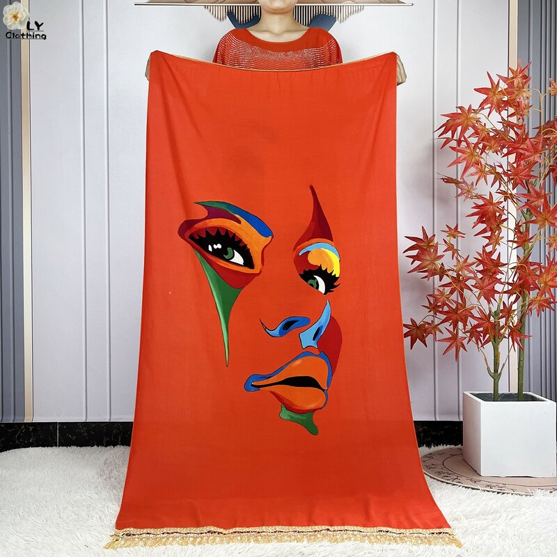 Abaya adt-Robe maxi en coton doux pour femme, manches courtes, motif africain Dashiki, imprimé, élégant, islam, grande écharpe, nouveau, 2021