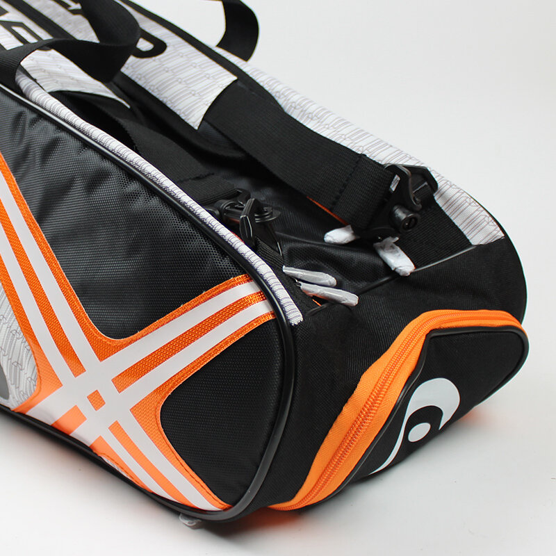 HEAD-Bolsa de raquetas de tenis de gran capacidad, mochila de tenis, Gymbag de bádminton, bolsa de raqueta de Squash con bolsa de zapatos separada, 3-6 piezas
