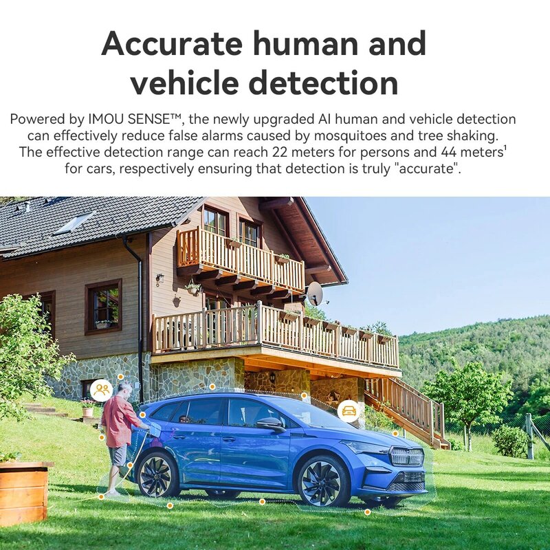 IMOU-cámara de vigilancia de doble lente para exteriores, videocámara de seguridad para el hogar, IP, detección de personas y vehículos, 10 MP
