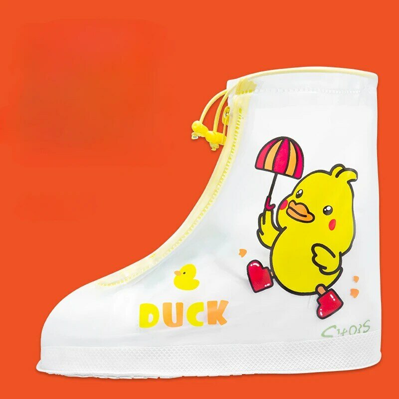 Capas de sapatos com estampa animal para crianças, sapatos impermeáveis, resistente ao desgaste, antiderrapante, portátil, sapatos de moda para criança