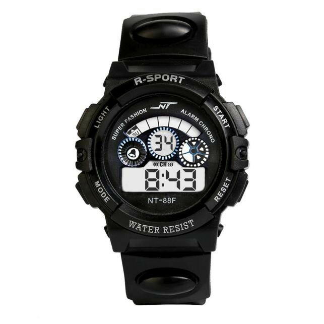 Reloj de pulsera deportivo para hombre y niño, cronógrafo Digital Led de cuarzo, con alarma y fecha, redondo, a prueba de agua, novedad de 2023