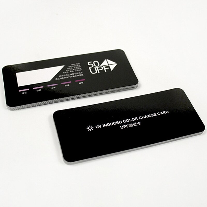 UV Test Card UV ตัวบ่งชี้การ์ดกลางแจ้ง Sunshine UV Test Card ทำซ้ำใช้ Dropship