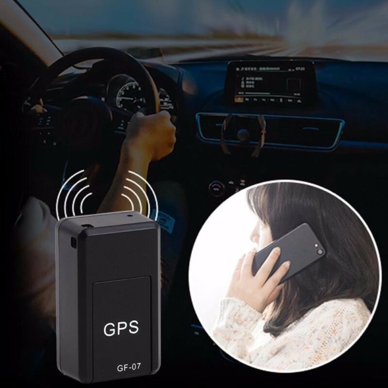 Pelacak mobil GPS GF-07 Mini, GPS pelacakan waktu nyata anti-maling anti-hilang pelacak lokasi magnetik kuat dudukan SIM pesan Positioner