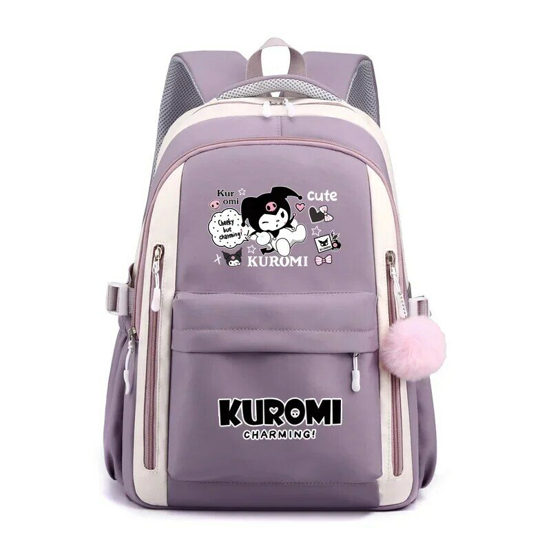 Sanrio Clow M Melody-mochila con nombre para mujer, bonita mochila escolar japonesa de gran capacidad para estudiantes