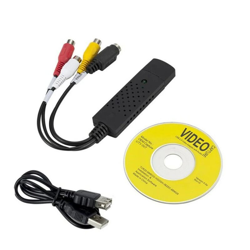 USB 2.0 Video Capture 4 Channel Video TV DVD VHS Audio PC Capture Adapter Card TV Video DVR Converter