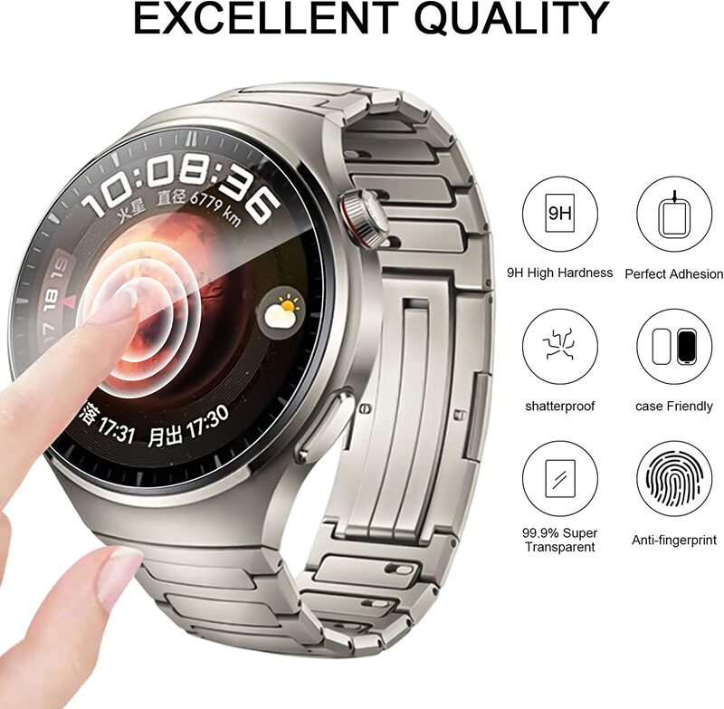 3PCS 3D Curved Hydrogel Film For Huawei Watch 4 Smart Watch Soft TPU Screen Protector For Huawei Watch 4 Pro Is Not Glass