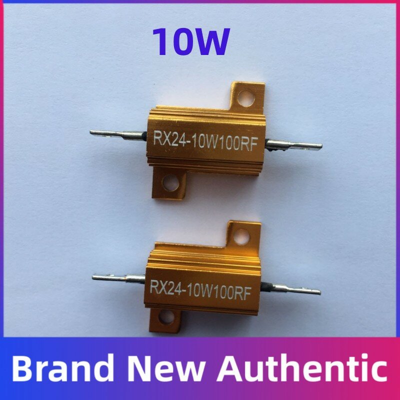1PIECE 10W Aluminum Power Metal Shell Case Wirewound Resistor 0.1 ohm~ 30K 1R 2 3 5 6 8 10 20 100 150 1K 10K ohm RX24