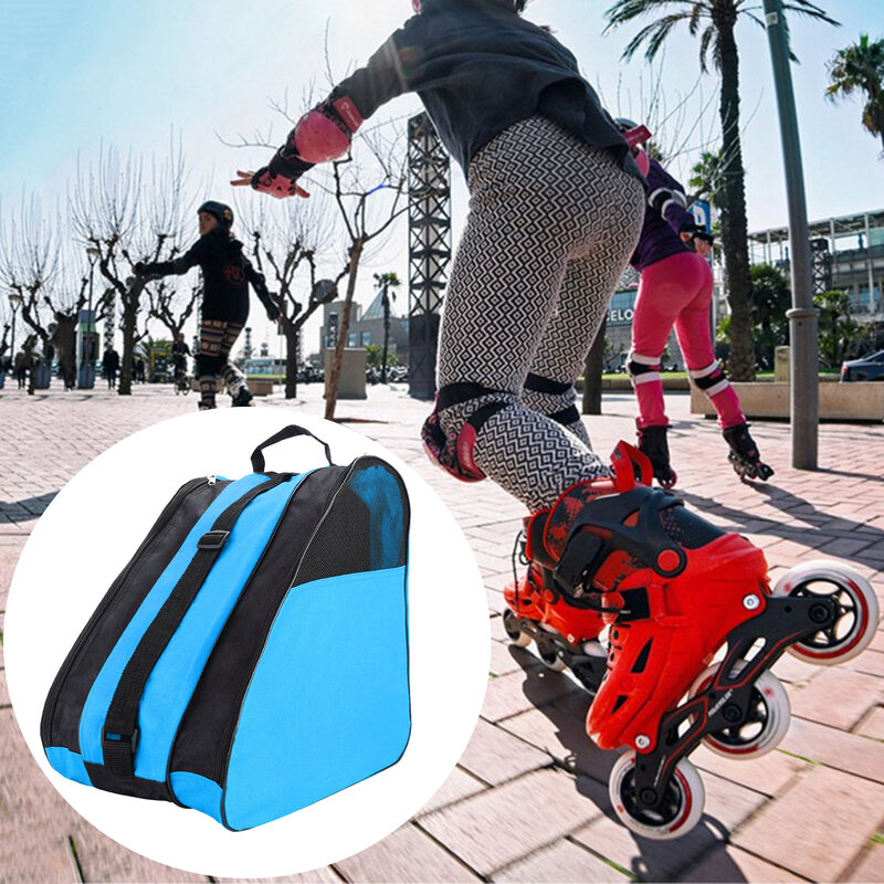 Roller Skates Storage Bag Ice Inline Skates Backpack Bag Ice Inline Skates Sports Skating Skates Shoulder Bag for Girls Boys