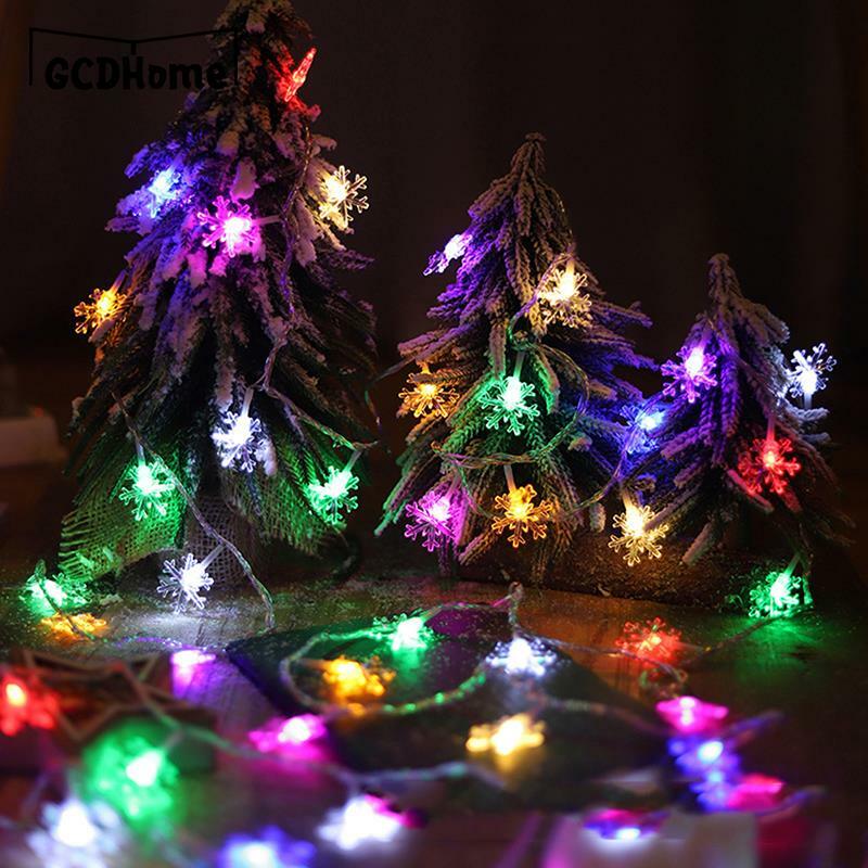 LED Garland Holiday Snowflakes String Fairy Lights ornamenti appesi decorazioni per l'albero di natale per la festa in casa Noel Navidad 2023