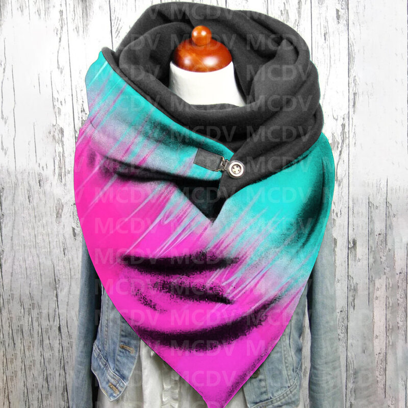 Gradient 3D Printed Casual Scarf And Shawl for Women Warm and Comfortable Scarf 01