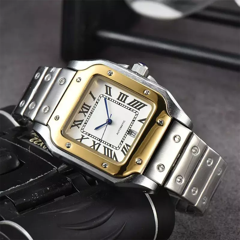 Top Original Marken uhren für Herrenmode klassische quadratische wasserdichte automatische Datum Armbanduhr Luxus Sport aaa Herren uhren