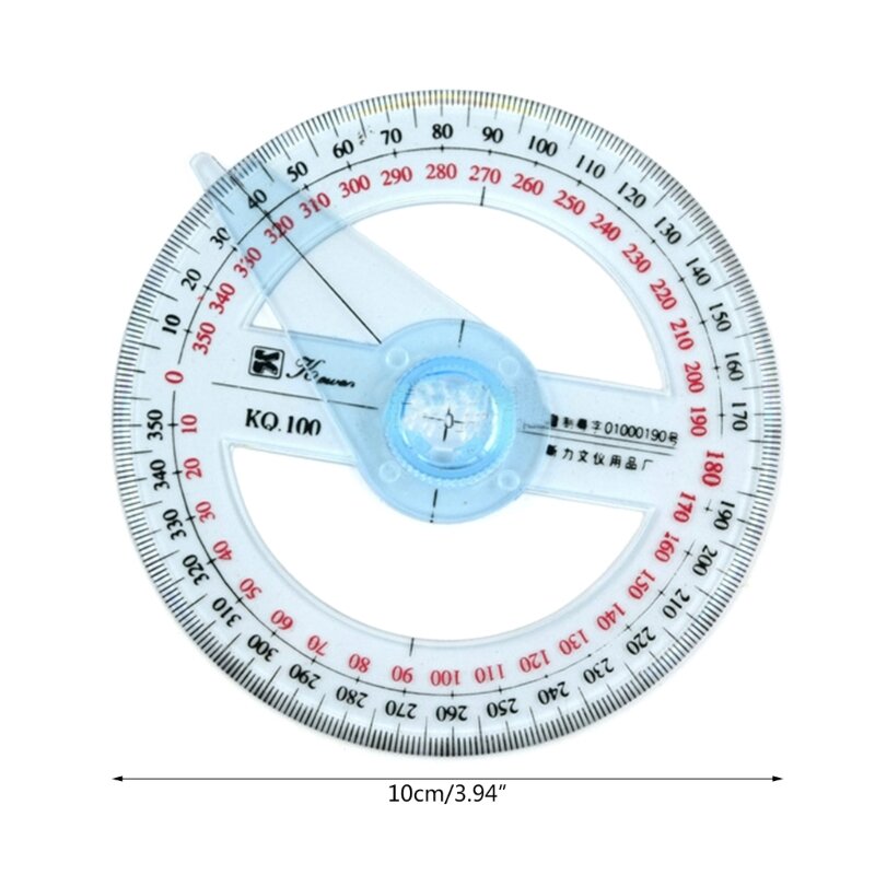 Kreis-Winkelmesser, 360-Grad-Winkelmesser aus Kunststoff für Schulklassenzimmer
