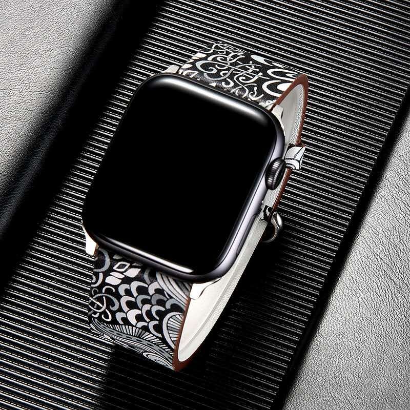 Pulseira de couro para Apple Watch Band, 49mm, 45mm, 41mm, 44mm, 40mm, Pulseira Correa, iWatch, Ultar2, 9, 8, 7, 6, SE, 2, 42 milímetros, 38 milímetros