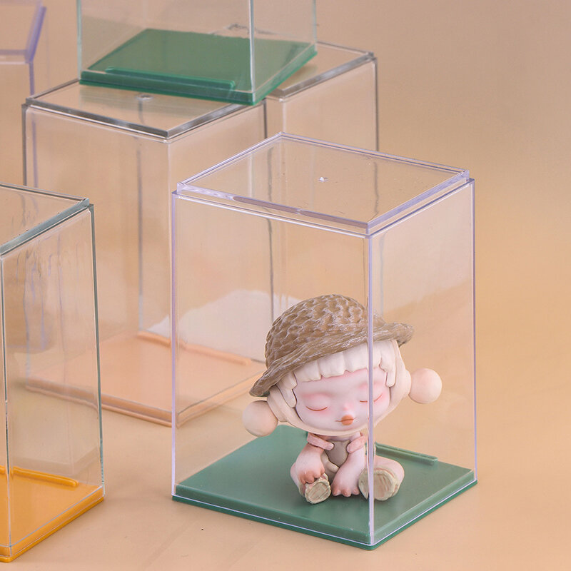 Caixa de armazenamento transparente para Doll Display Dustproof Rack, Single Blind Box, Desktop