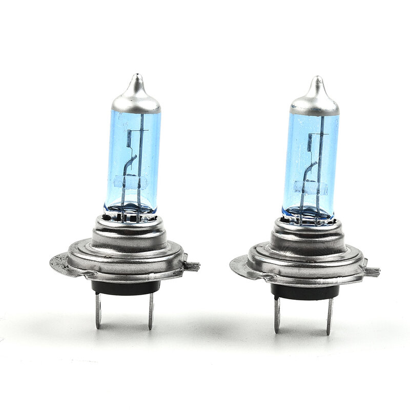 H7車のヘッドライト電球,55w dc 12v,超白,青,6000k,10個