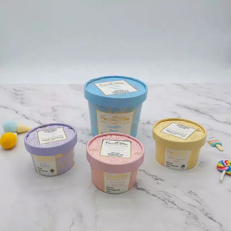 LOKYO 하이 퀄리티 일회용 아이스크림 종이컵, 욕조, 음료, 디저트 샵, 아이스 페이퍼 보울, 맞춤형 제품