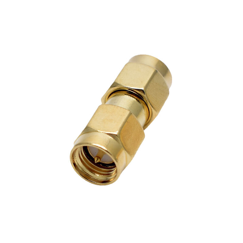1pcs New Brass Connector Adapter SMA Male Plug to SMA Male Plug RF Coaxial Converter Straight