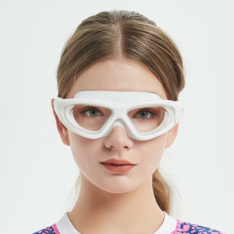 Óculos de mergulho profissional para homens e mulheres, anti nevoeiro, proteção UV, revestimento impermeável, óculos de natação ajustáveis, novos