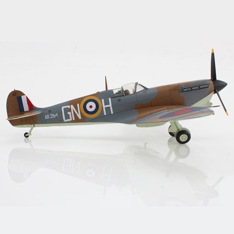 Spitfire Fighter fundido a presión, aleación proporcional con simulación de plástico, modelo de avión, decoración para regalo de hombres, 1:48