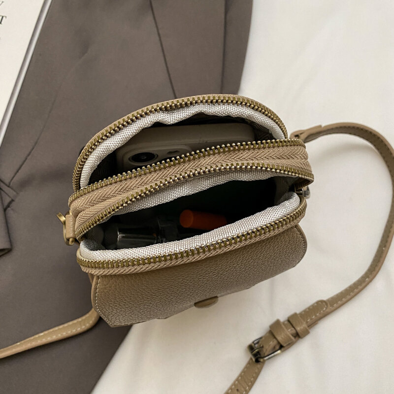 Design Pu Leather Mini Korean Fashion Women Handbags and Purses 2024 Y2K Female Retro Solid Color Crossbody Bags Shoulder Bags
