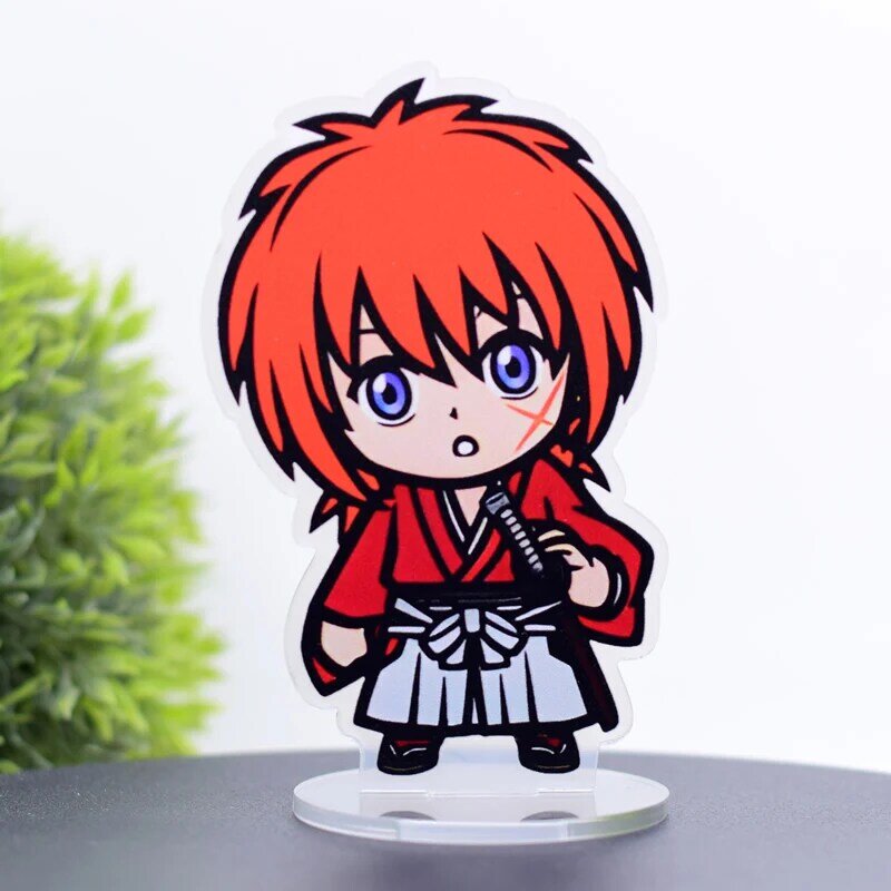 Rurouni Kenshin Acrílico Stand Figuras Chaveiro, Acessórios Cartoon, 10cm