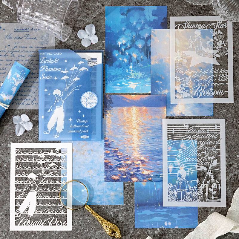 Crepúsculo serie Phantom paquete de material de simplicidad creativa Bloc de notas de mensaje, 8 paquetes por lote