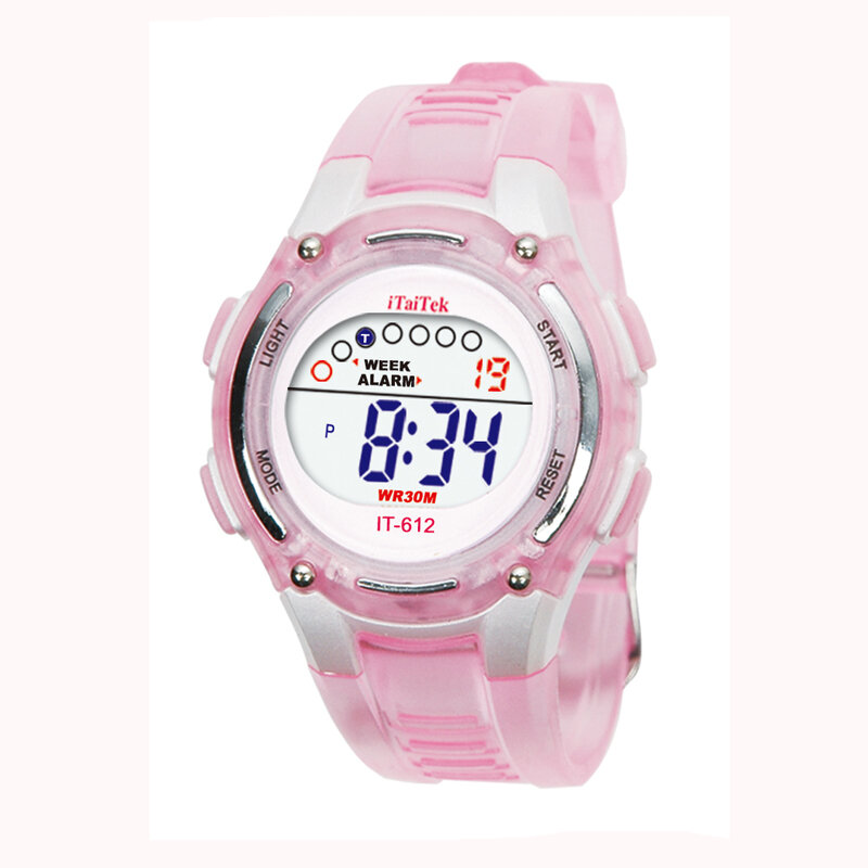 PK Digital impermeável relógio de pulso para crianças, meninos e meninas, esportes, natação, infantil, crianças