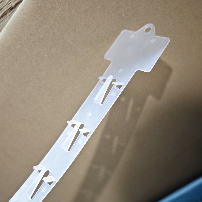 L62cm strisce di Clip per Display di merce in plastica PP pacchetto di prodotti per supporti appesi in supermercato 440 pezzi