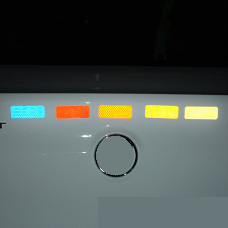 Светоотражающие наклейки на автомобильный бампер, зеркальная лента, безопасные отражающие наклейки, наклейки