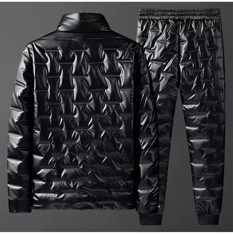 Комплект из хлопковой куртки, мужская хлопковая куртка из 2-х предметов, новая теплая и утепленная хлопковая куртка большого размера для зимы, повседневное пальто