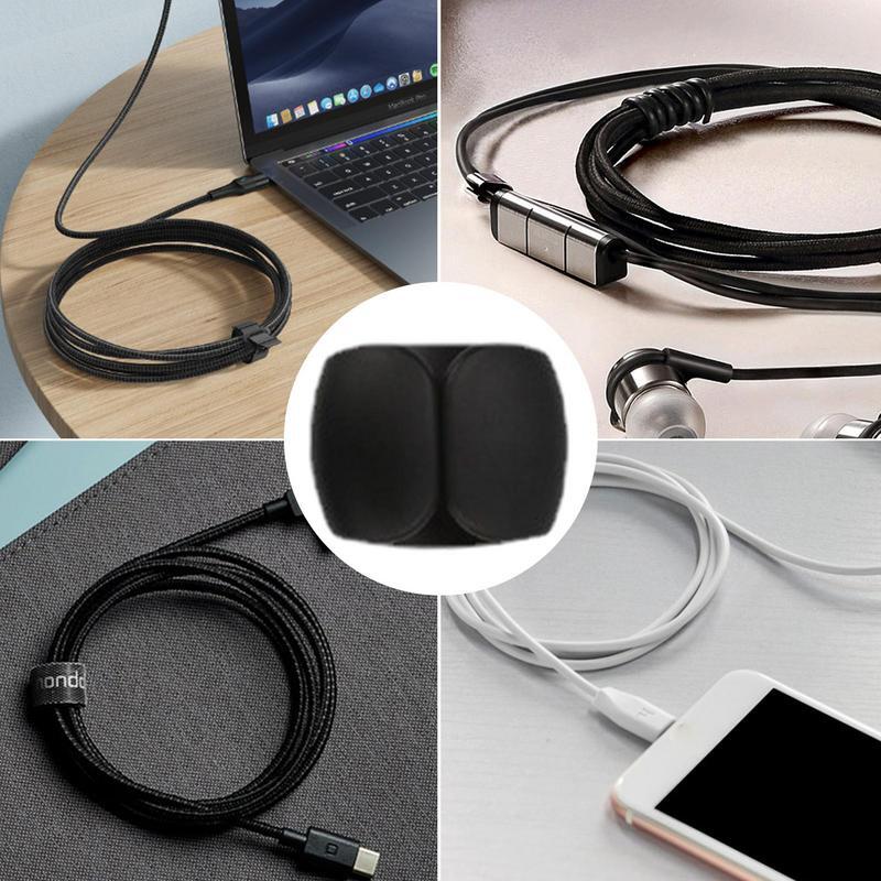 Pemegang Organizer kabel serbaguna, manajemen kabel Headphone untuk alat penyimpanan perjalanan cocok untuk mobil rumah kantor meja perjalanan