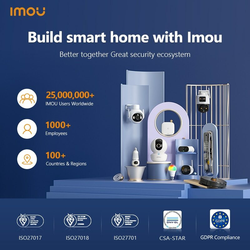 IMOU-Caméra de surveillance intérieure Cue 2C 1080P, dispositif de sécurité sans fil, babyphone vidéo, avec vision nocturne, Wi-Fi