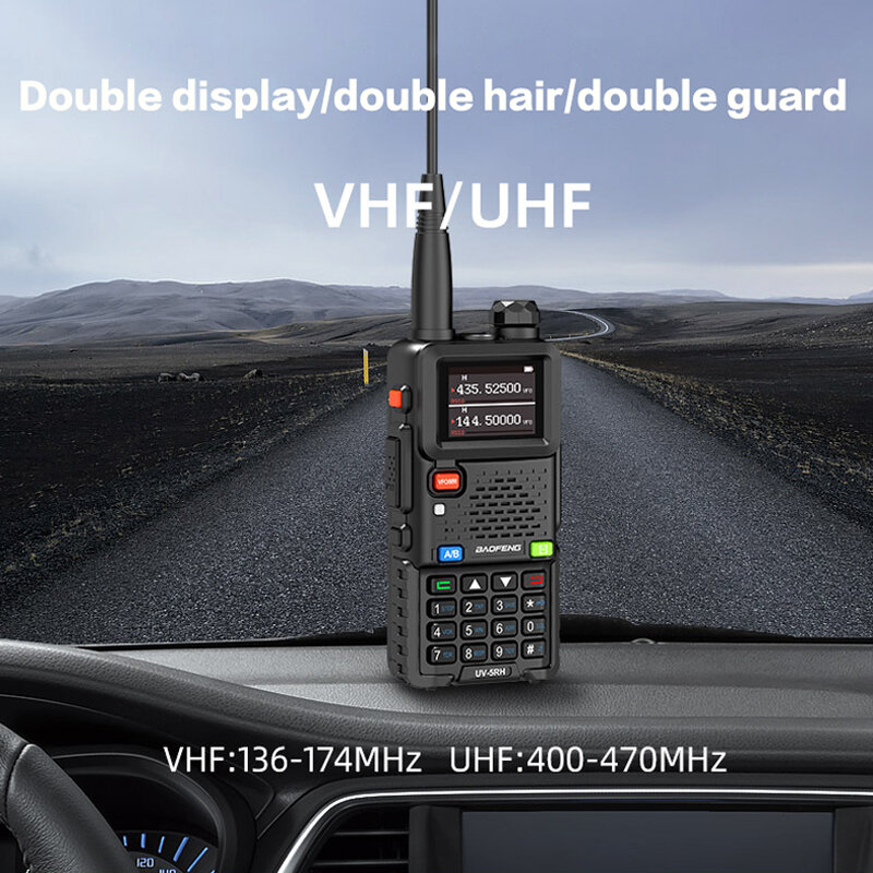 باوفينج المحمولة لاسلكي تخاطب ، اتجاهين راديو العازل ، VHF محطة استقبال ، هام هام مجموعة لاسلكية ، طويلة المدى ، BF-UV5RH ، 10 واط ، AM و FM