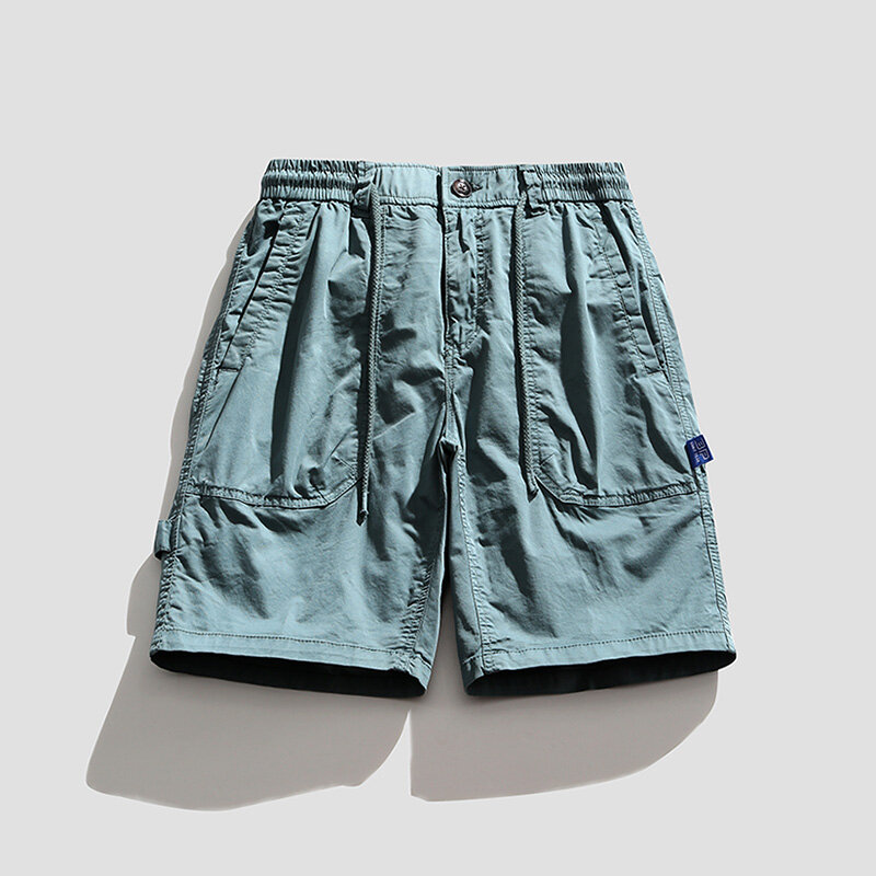 Calções de carga masculino Camo Multi-bolsos, cintura elástica masculina, shorts de caminhada ao ar livre, marca