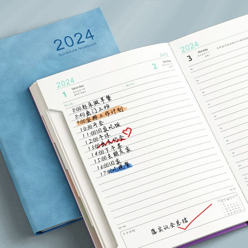 Agenda 2024 A5, cuaderno, planificador diario, semanal, mensual, 365 días por hacer lista, Bloc de notas 2024