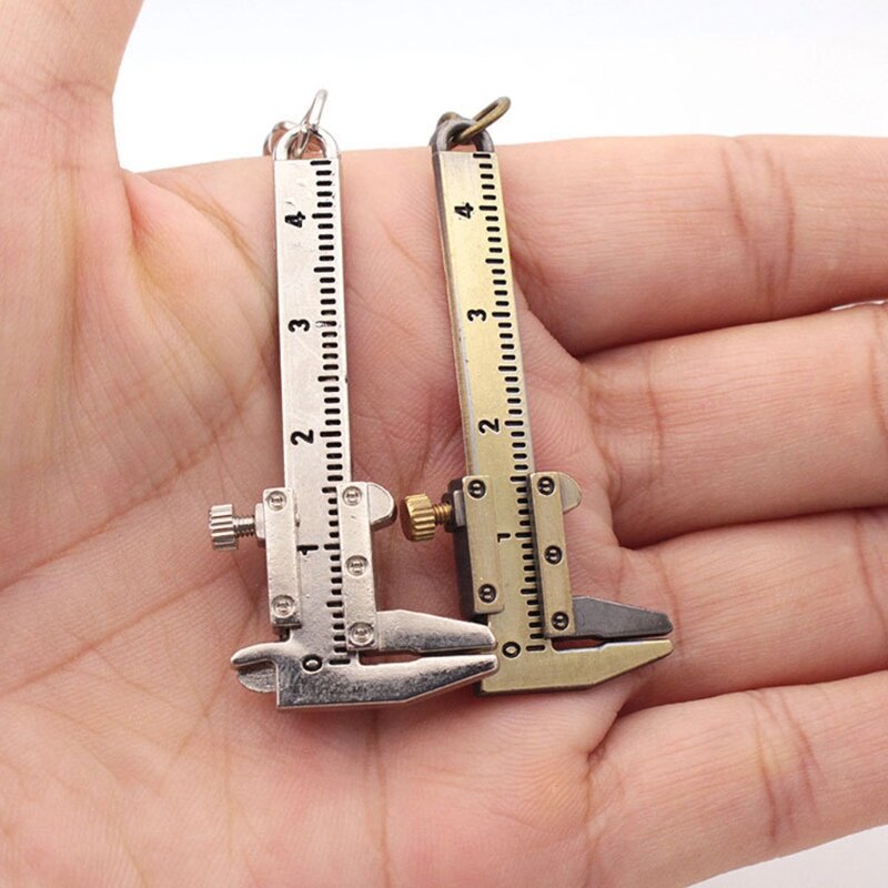 Mini herramienta medición con llavero, etiqueta, calibrador Vernier móvil, llavero a 264E