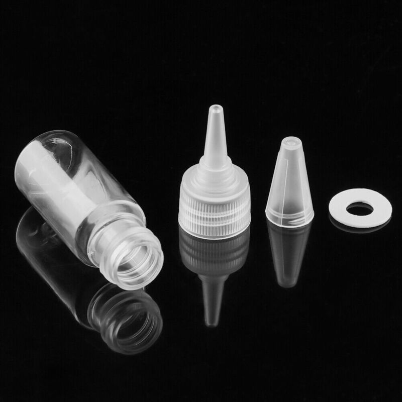 5-250ml Kunststoff-Quetsch-Tropf flasche mit Schraub verschluss transparente Augen flüssige Tinte Öl-Tropf flaschen Farbpigment behälter