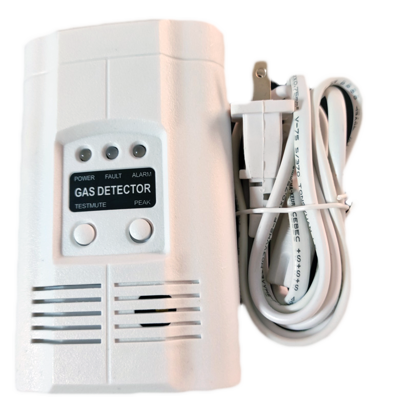 Detector de gás alimentado por ca de 220v, com saída de relé nenhum ou nc e saída dc12v
