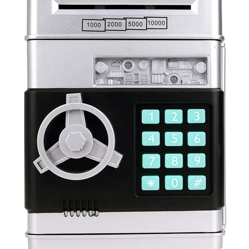 Anpro Electronic Password Piggy Bank, Máquina de poupar dinheiro, Depósito automático, Moeda de dinheiro, Banknote, ATM, Seguro