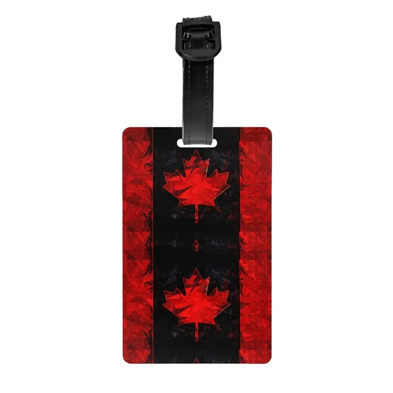 Canada Flag Luggage Tag Custom Canadian Patriotic Baggage Tags Privacy Cover Name ID Card