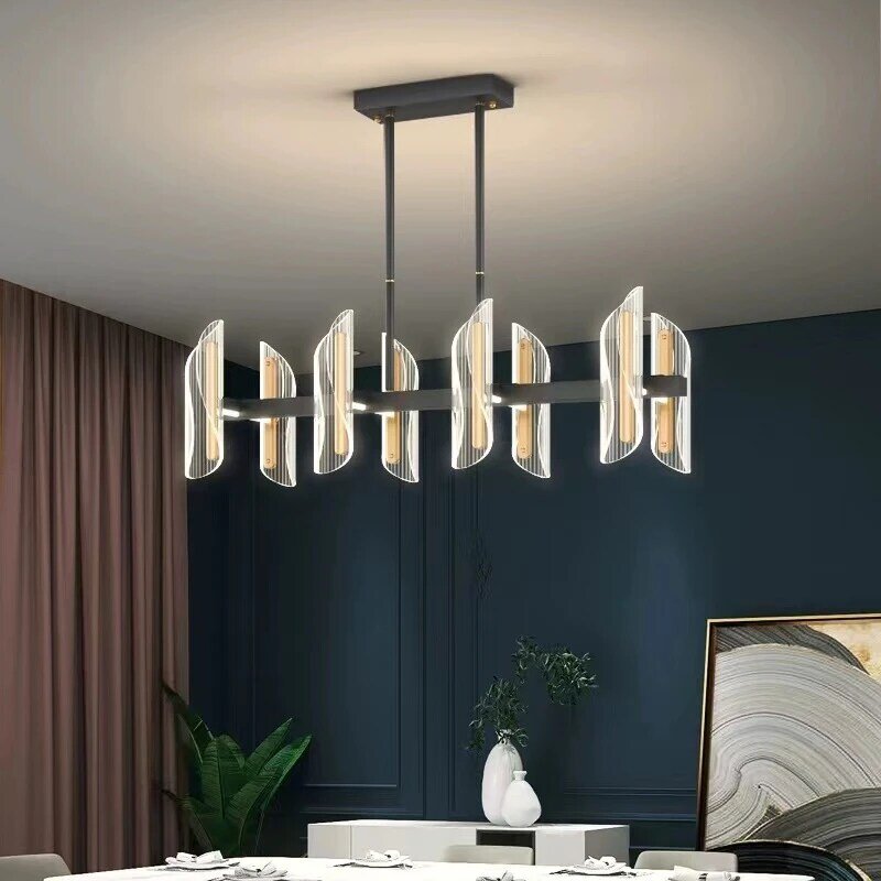 Lámpara de araña moderna de lujo para comedor, luz nórdica simple, personalidad creativa, ambiente, sala de estar, bar, mesa, comedor