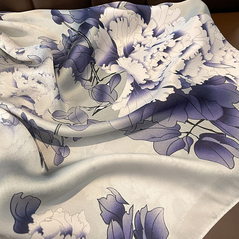 180*90cm Luxury Brand Women Summer Silk Scarves Shawls Lady Wraps Soft female Geometry beach stole bandanna foulard muffler