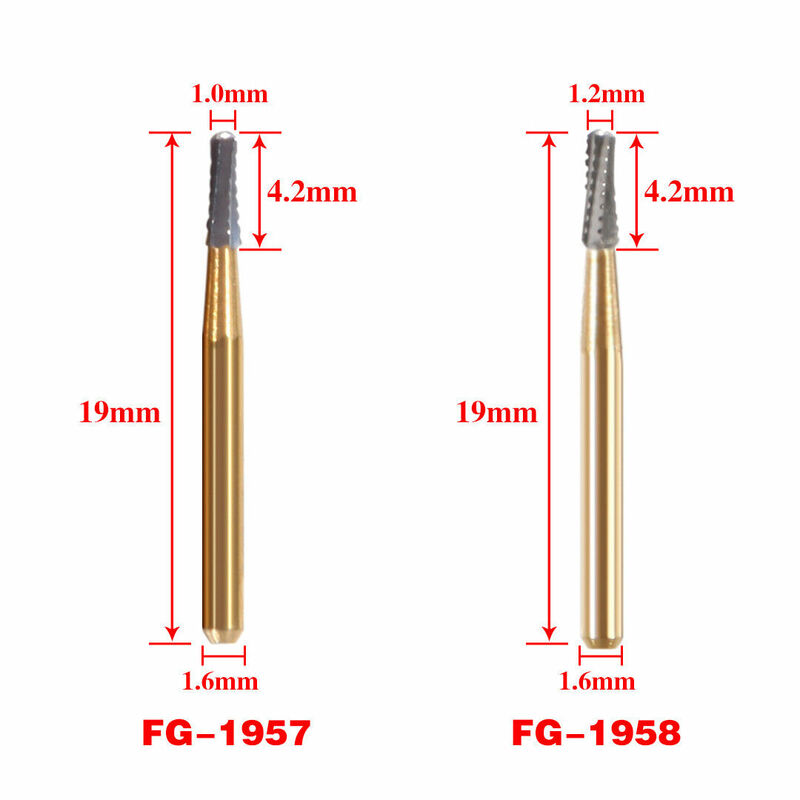 FG-1957/FG-1958 High Speed Handpiece Dental Tungsten Steel Carbide Crown Metal Cutting Bur