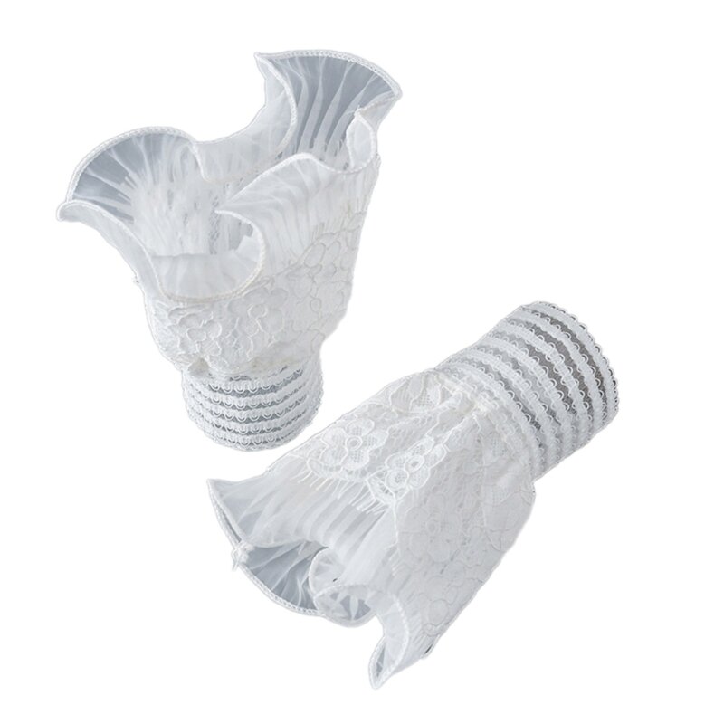 Женские готические кружевные сетчатые длинные перчатки с цветочным кружевом, браслеты-манжеты на запястье для свадьбы, упаковка
