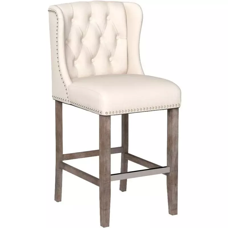 Барный стул с отделкой из сетчатой ткани, барные стулья с обивкой высотой 26,75 дюйма, стулья для завтрака с отделкой из сетчатой ткани, с ворсом сзади