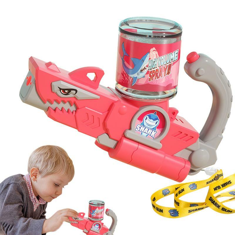 상어 미스트 스프레이 장난감 상어 모양 여름 장난감, 조명 및 소리 포함, 수영장 파티 놀이터용 휴대용 창의적인 물놀이 장난감