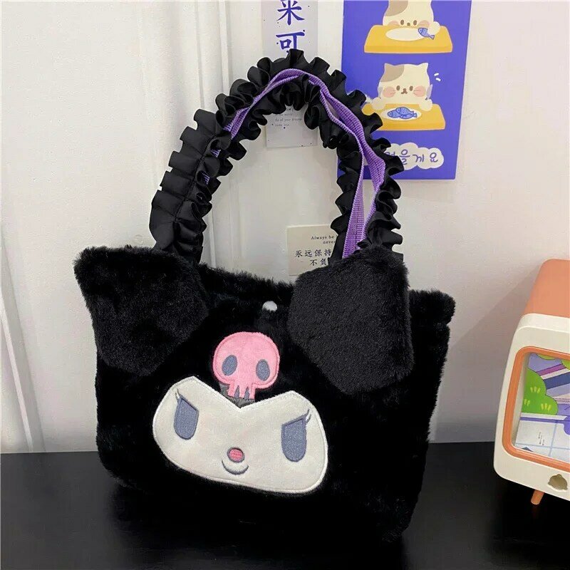 Hallo Kitty Plüsch tasche Kawaii Sanrio Anime Handtasche Cinna moroll Kuromi Melodie Cartoon weiche Sachen Schulter Kosmetik taschen Mädchen Geschenke