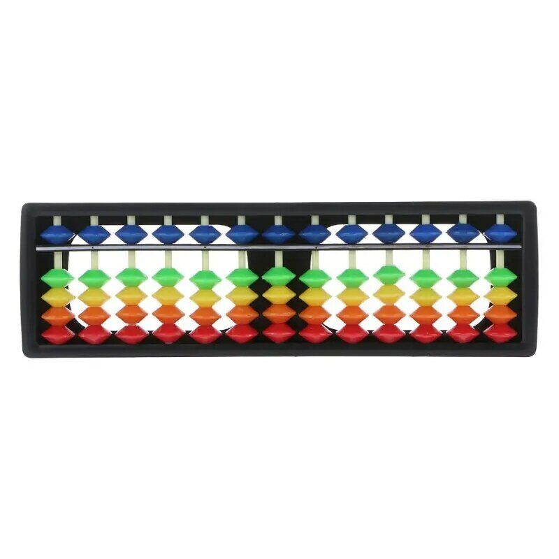 Dropship 13 Spalte tragbare Kunststoff Abacus Arithmetik Soroban Rechenwerkzeug mit Farbe